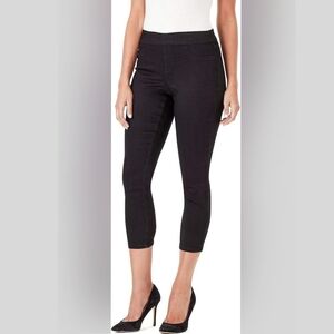 Nine West Grey Cropped Pants Denim Jeggings Heidi Jeans Gray Black Size 12 Large